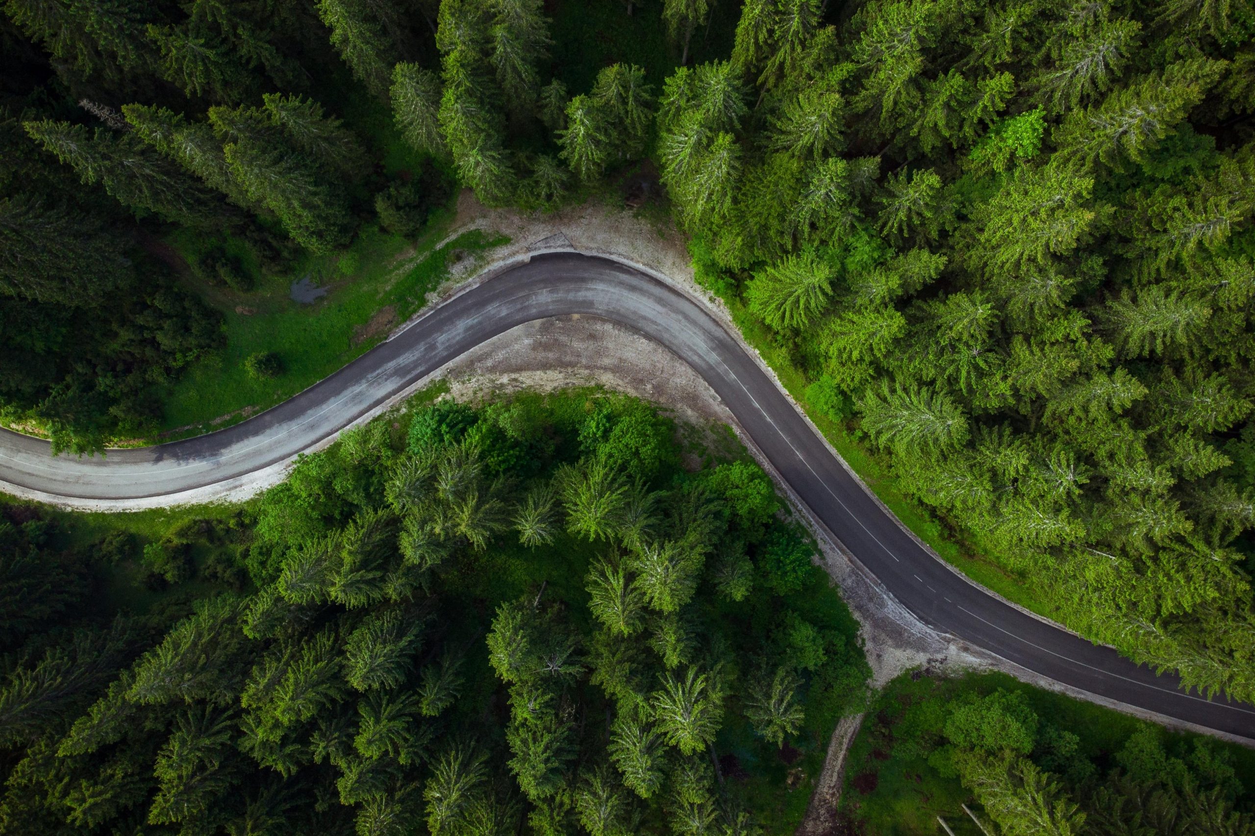 Automotive marketing audit service page image featuring an aerial road view representing the road to effective automotive marketing.