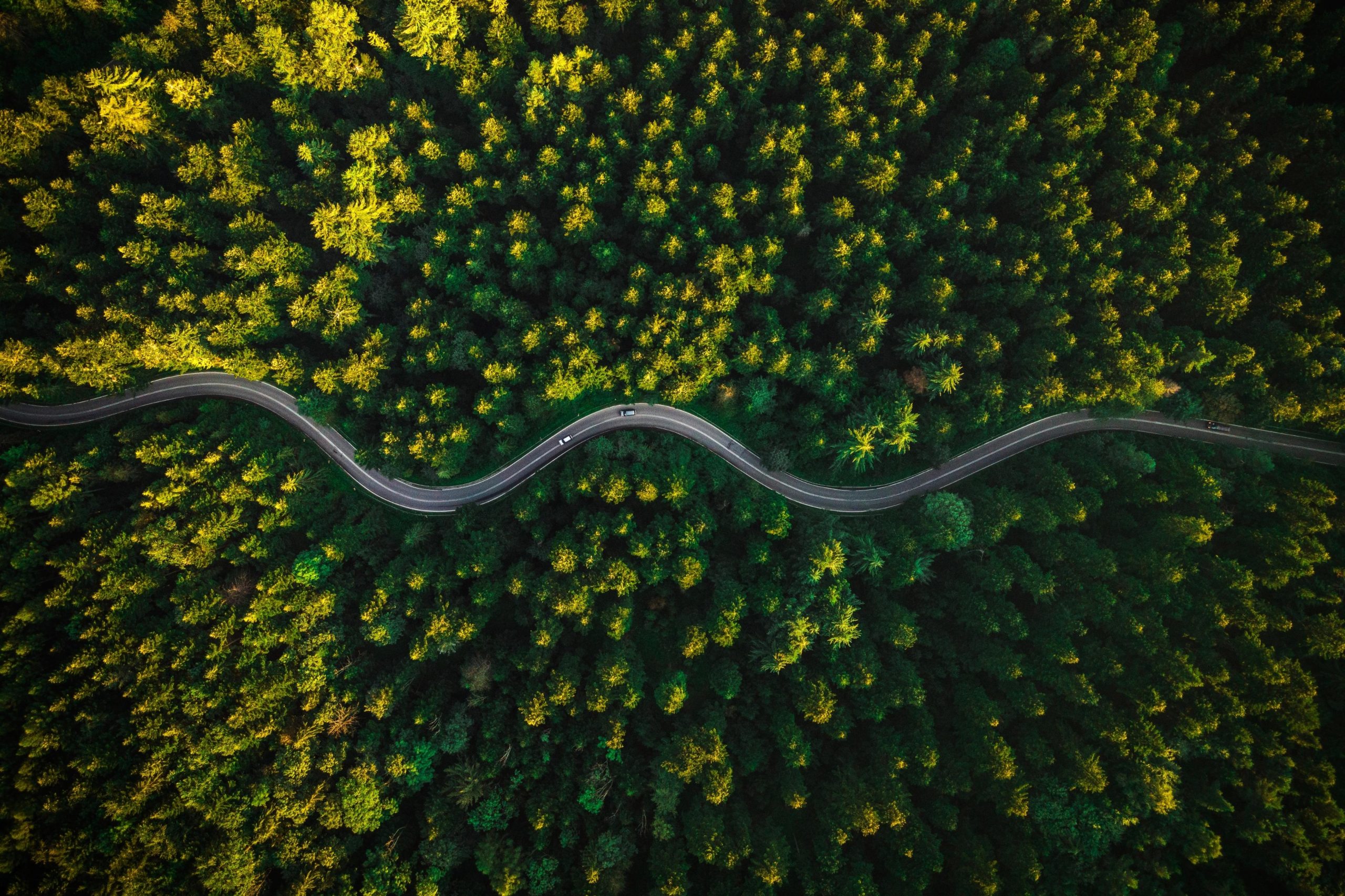 Automotive marketing planning service page image featuring an aerial road view representing the road to effective automotive marketing.