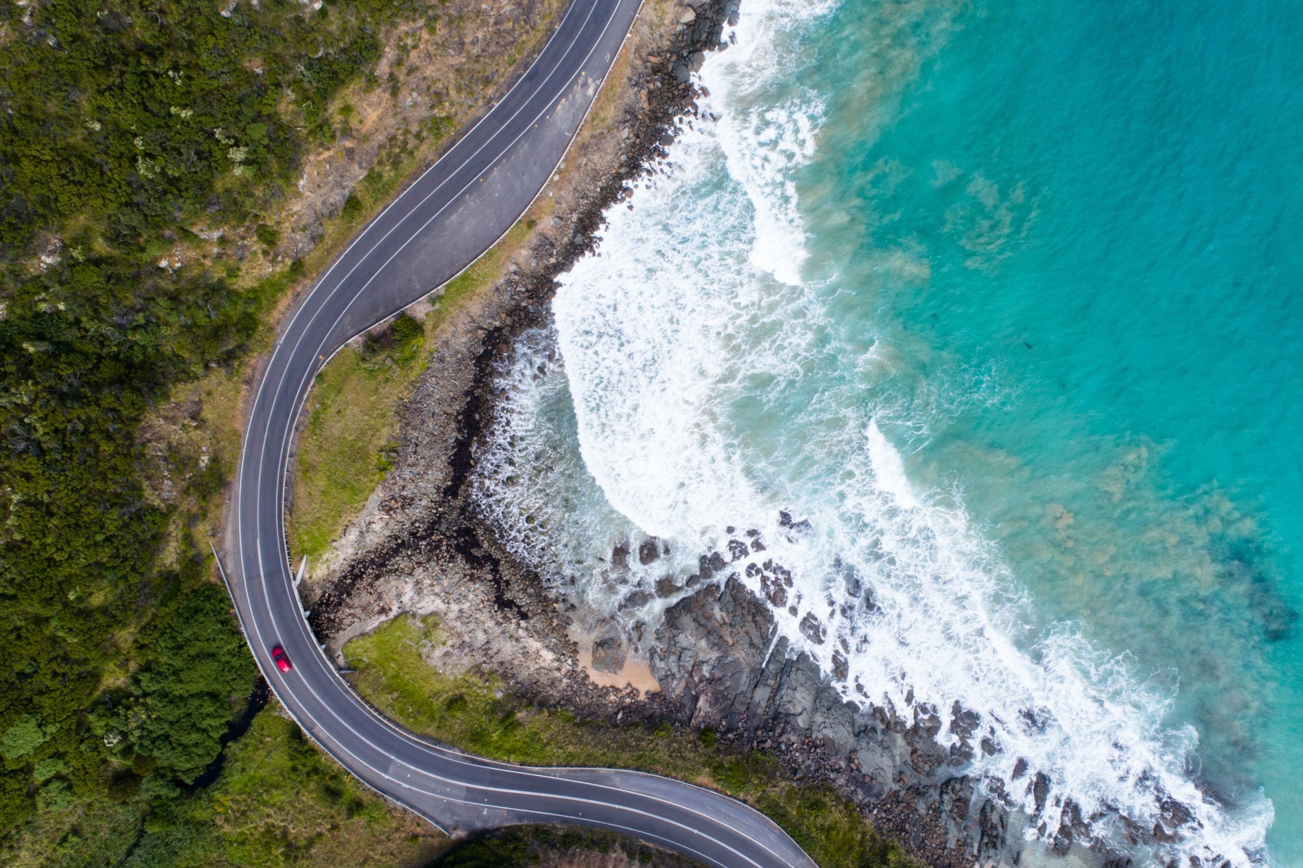 Automotive marketing audit service page image featuring an aerial road view representing the road to effective automotive marketing.